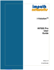Impath Networks i-Volution iN7000 Pro User Manual