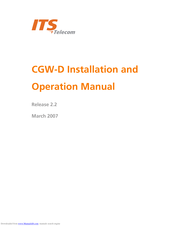 ITS Telecom CGW-D Operation Manual