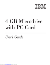 IBM 4 GB Microdrive User Manual