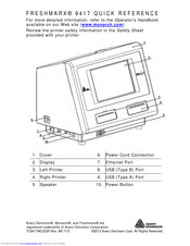 Monarch Freshmarx 9417 Quick Reference