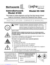 Schwank InfraSave IO-100 Installation & Owner's Manual