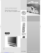 Metz LCD-TV (F)HDTV-set Operating Instructions Manual