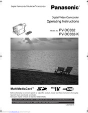 Panasonic Palmcorder PV-DC352 Operating Instructions Manual