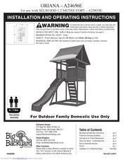 Big Backyard ORIANA A24656E Installation And Operating Instructions Manual