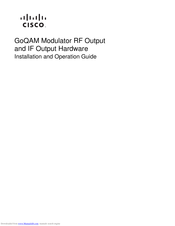 Cisco GoQAM Installation And Operation Manual