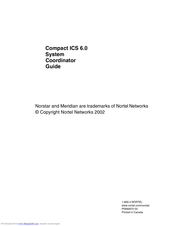 Norstar Compact ICS 6.0 Manual