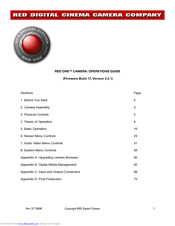 Red Epic RED ONE Operation Manual