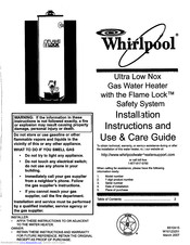 Whirlpool Ultra Low Nox Installation Instructions And Use & Care Manual