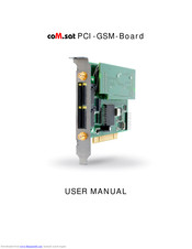 coM.sat PCI-GSM-Board User Manual