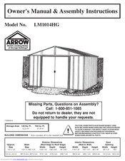 Arrow LM1014HG Owner's Manual & Assembly Instructions