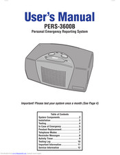Linear Corporation PERS-3600B User Manual