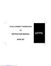 Appa 39T Instruction Manual