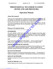 Signatrol Professional weather station Operation Manual
