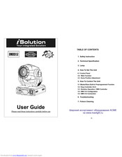 iSolution Lighting Equipment User Manual