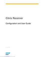 SAP Citrix Configuration And User's Manual