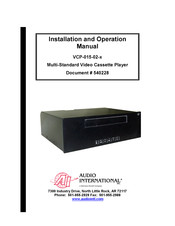 Audio International VCP-015-02-x Installation And Operation Manual