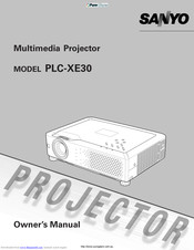 Sanyo PLC-XE30 Owner's Manual
