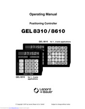 Lenord, Bauer GEL 8610 Operating Manual