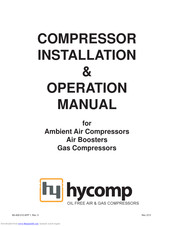 Hycomp Gas Compressors Installation & Operation Manual