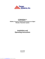Trango Systems SDR900H Installation And Operating Instructions Manual