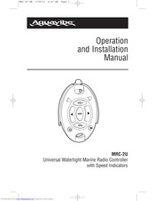 Aquavibe MRC-2U Operation And Installation Manual
