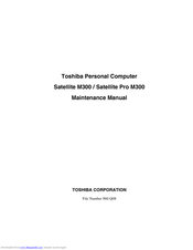 Toshiba Satellite Pro M300 Maintenance Manual