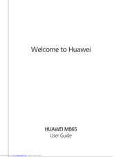 Huawei M865 User Manual