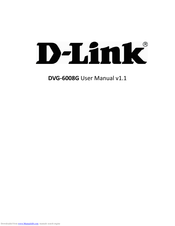 D-Link DVG‐6008G User Manual