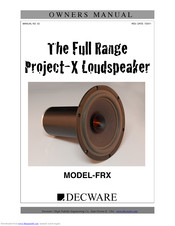 Decware Project-X FRX Owner's Manual
