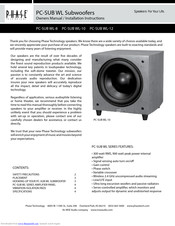 Phase Technology PC-SUB WL-10 Owner's Manual & Installation Instructions