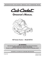 Cub Cadet RZT54 Operator's Manual