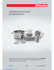 Miele G 4760 SCVi Operating Instructions Manual