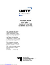 Wegener UNITY4000 Instruction Manual