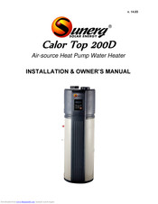 Sunerg Solar Energy Calor Top 200D Installation & Owner's Manual
