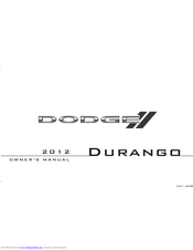 Dodge Durango 2012 Owner's Manual