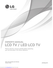 LG 26LE5 Series Owner's Manual