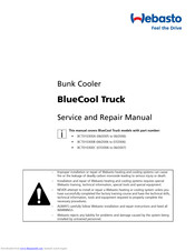 Webasto BlueCool Truck BCT010300C Service And Repair Manual