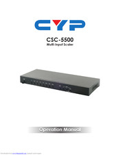 CYP CSC-5500 Operation Manual