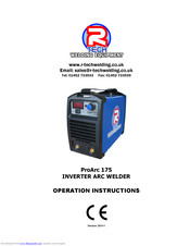 Rtech PROArc 175 Operation Instructions Manual
