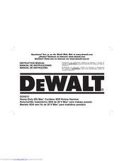 DeWalt DCH213 Instruction Manual