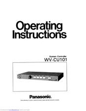 Panasonic WV-CU101 Operating Instructions Manual