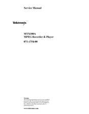 Tektronix MTX100A Service Manual