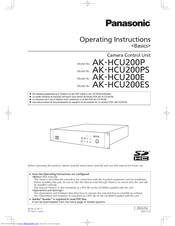 Panasonic AK-HCU200P Operating Instructions Manual
