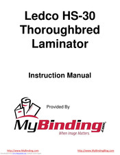 Ledco HS-30 Instruction Manual