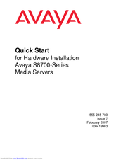 Avaya S8700-Series Quick Start Manual