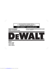 DeWalt DW078 Instruction Manual