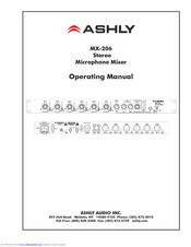 Ashly MX-206 Operating Manual