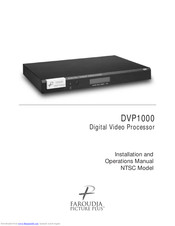 Faroudja DVP1000 Installation And Operation Manual