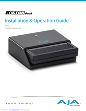 AJA KiStor Installation & Operation Manual