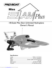 ProBoat Miss Elam Plus Owner's Manual